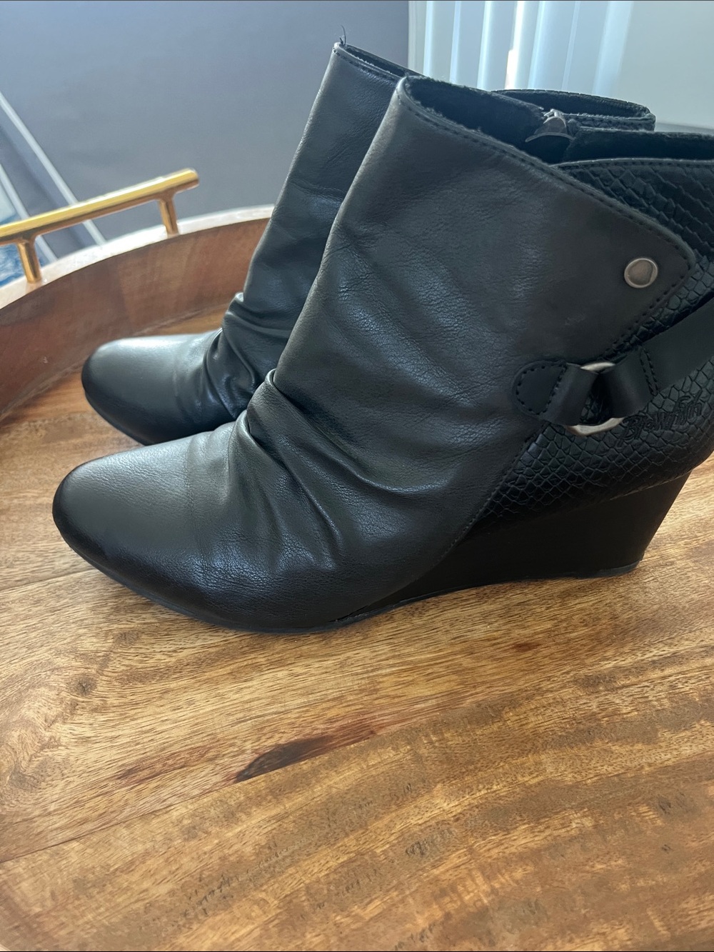 Blowfish Malibu Women's Black Wedge Ankle Boots -